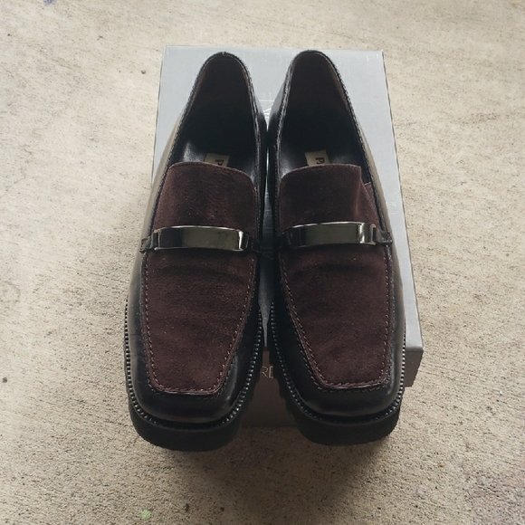 Vintage elegant 'Paul Green",  Germany, Dark Brown Leather Loafers, thick soles - Picture 9 of 12